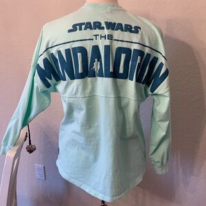 Disney Parks Spirit Jersey Adult Green S Star Wars Mandalorian Grogu Baby Yoda